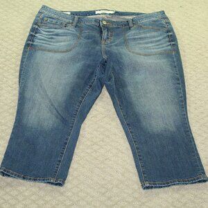 Torrid Skinny Jeans Womens 18 Blue Crop Mid Rise Stretch